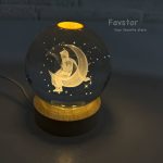 گوی کریستالی پایه چوبی سایز 8 - Image 8