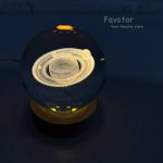 گوی کریستالی پایه چوبی سایز 8 - Image 7