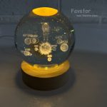 گوی کریستالی پایه چوبی سایز 8 - Image 6