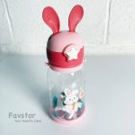 قمقمه بند دار گوش سیلیکونی خرگوشی - Image 4