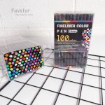 ست 100 رنگ روان نویس نوک نمدی