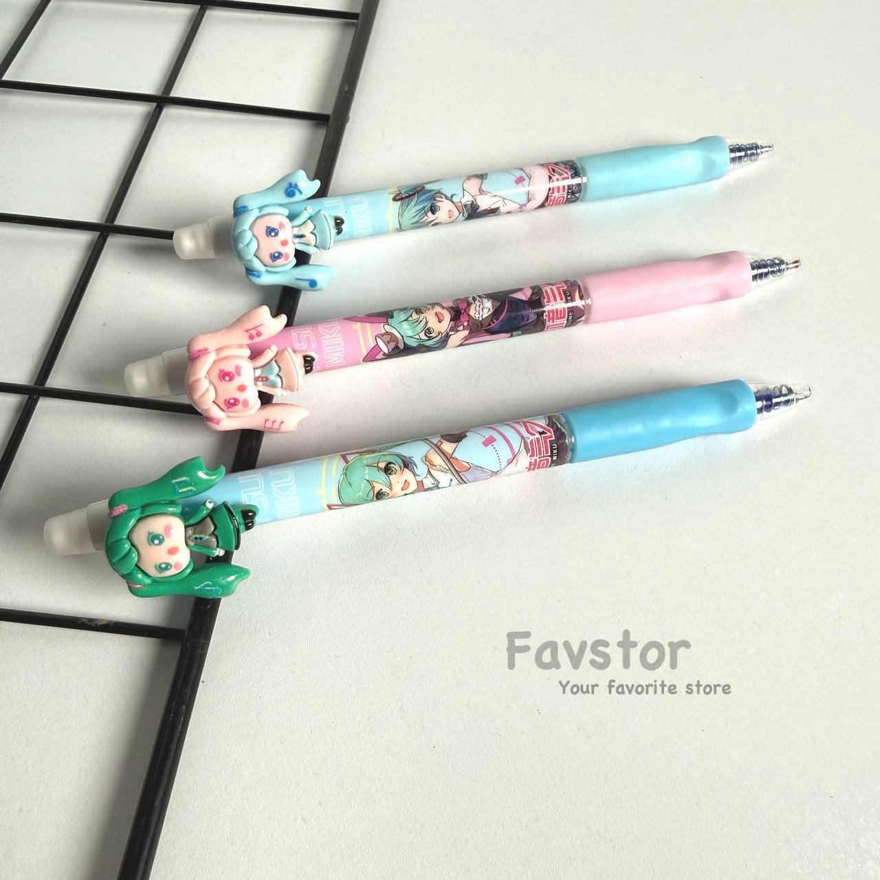 روان نویس پاک کن دار کلیکی طرح دختر انیمه ای HATSUNE MIKU کد MD-5134