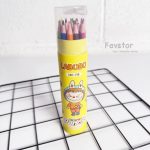 مداد رنگی 18 رنگ استوانه‌ای تراش‌دار طرح لابوبو کد 718 - Image 4