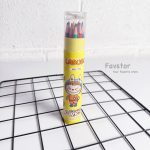 مداد رنگی 12 رنگ استوانه‌ای تراش‌دار طرح لابوبو کد 712 - Image 4