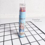 مداد رنگی 12 رنگ استوانه‌ای تراش‌دار طرح لابوبو کد 712 - Image 5