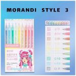 ست 9 عددی روان نویس مون لایت Languo طرح انیمه سری MORANDI STYLE کد K0551 - Image 4