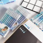 ست 9 عددی روان نویس مون لایت طیفی Languo طرح انیمه سری BLUE STYLE کد K0558 - Image 5