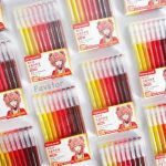 ست 9 عددی روان نویس مون لایت طیفی Languo طرح انیمه سری REDDISH YELLOW کد K0559