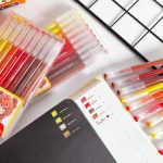 ست 9 عددی روان نویس مون لایت طیفی Languo طرح انیمه سری REDDISH YELLOW کد K0559 - Image 5