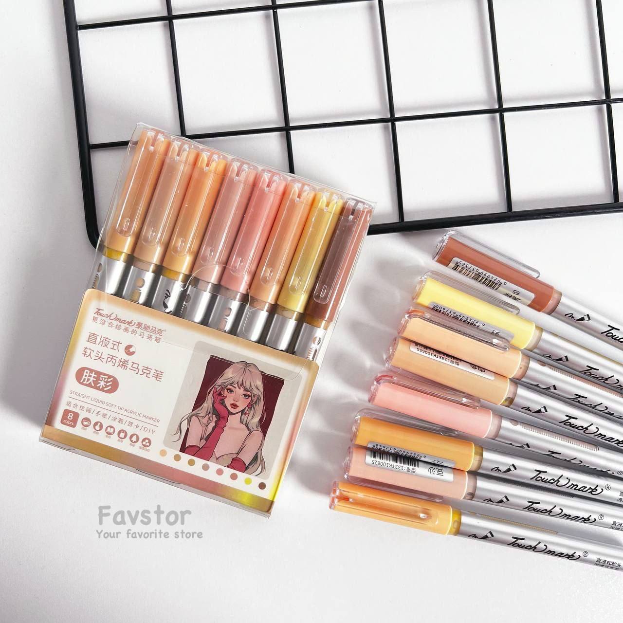 ست 8 عددی ماژیک اکرولیک Touch mark طرح دختر سری نود کد 139TK