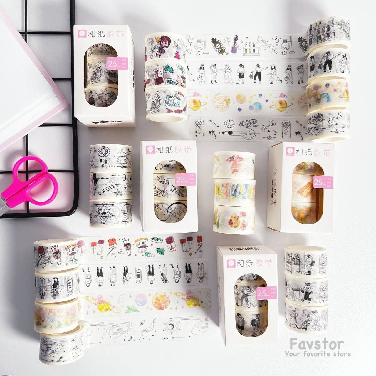 ست 3 عددی چسب واشی کاغذی Qingfeng کد F2533