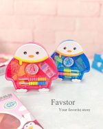 ست چرتکه و چوب خط آموزشی XIAO LING JING طرح پنگوئن کد 2256