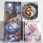 تابلو بوم نقاشی الماسی فول نگین سایز 50*40 سریBYX4500