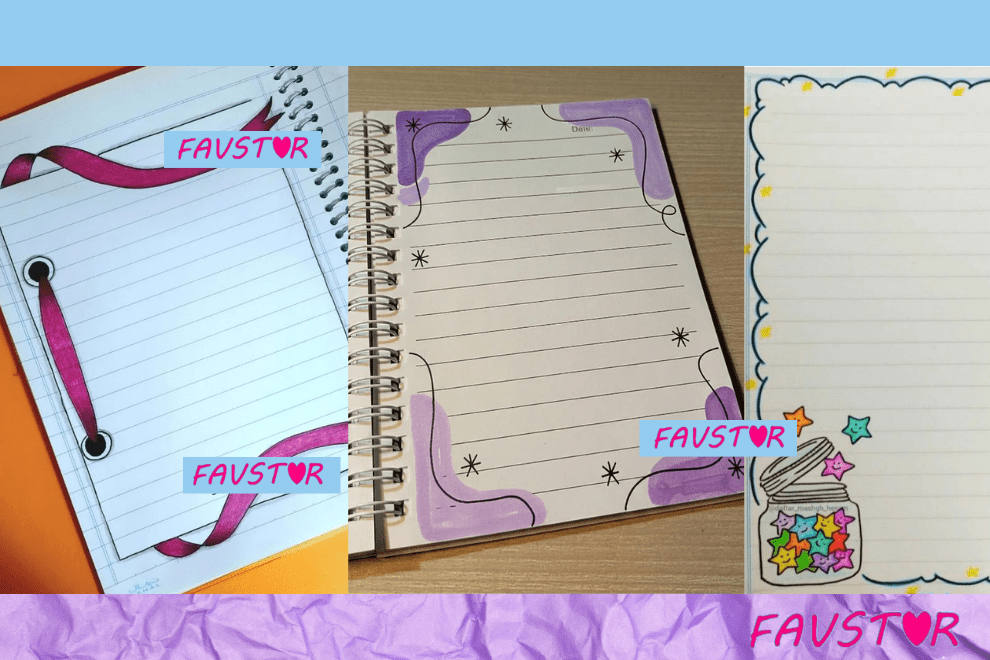 ایده های تزیین حاشیه دفتر مشق