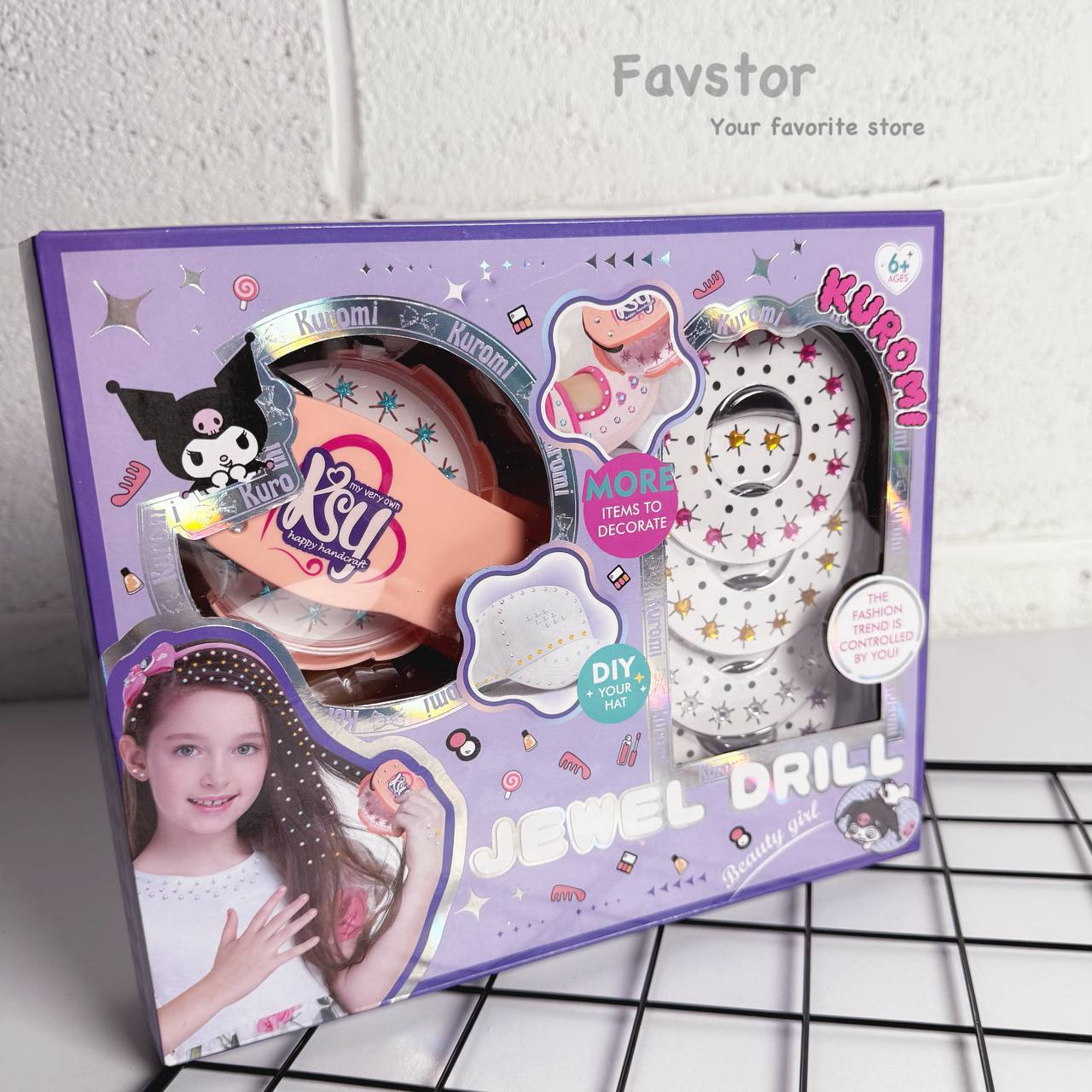 ست استیکر و نگین زن مو طرح کرومی JEWEL DRILL کد KSY897A