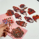 ست 10 عددی استیکر هولوگرامی ZABC طرح انیمه کد HYJR - Image 3